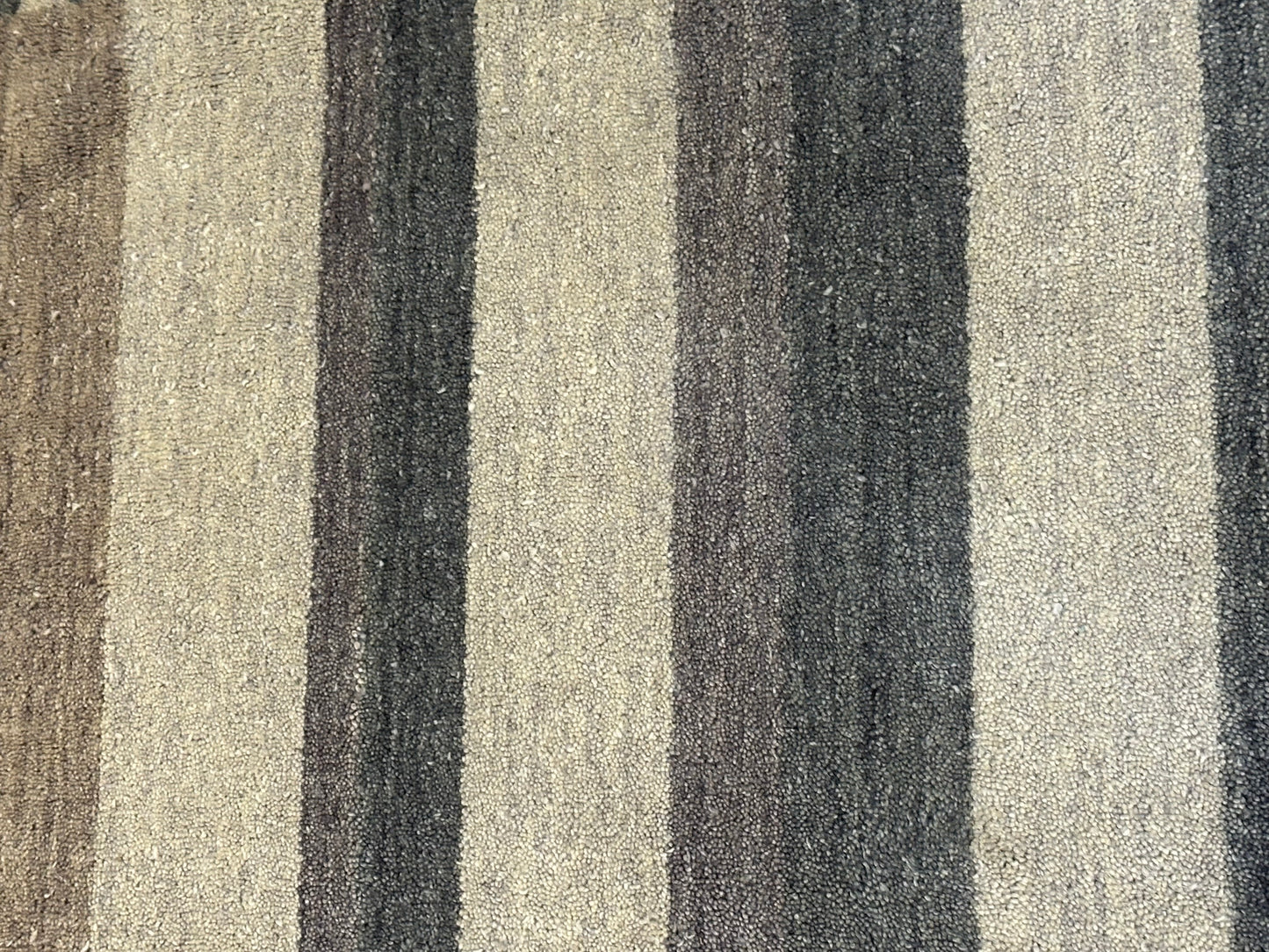 Gabbeh Teppich Schurwolle mit modernem Streifen Blockdesign