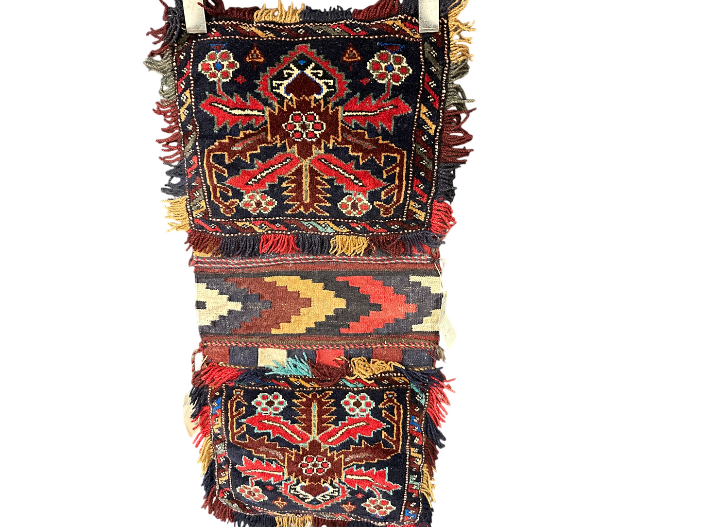 Orientteppich handgeknüpft Gaschgai Salztasche Wolle 100 × 45 cm