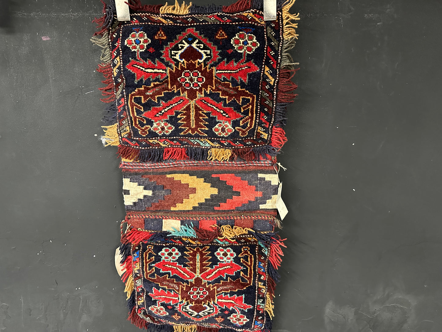 Orientteppich handgeknüpft Gaschgai Salztasche Wolle 100 × 45 cm