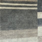 Gabbeh Teppich Schurwolle mit modernem Streifen Blockdesign