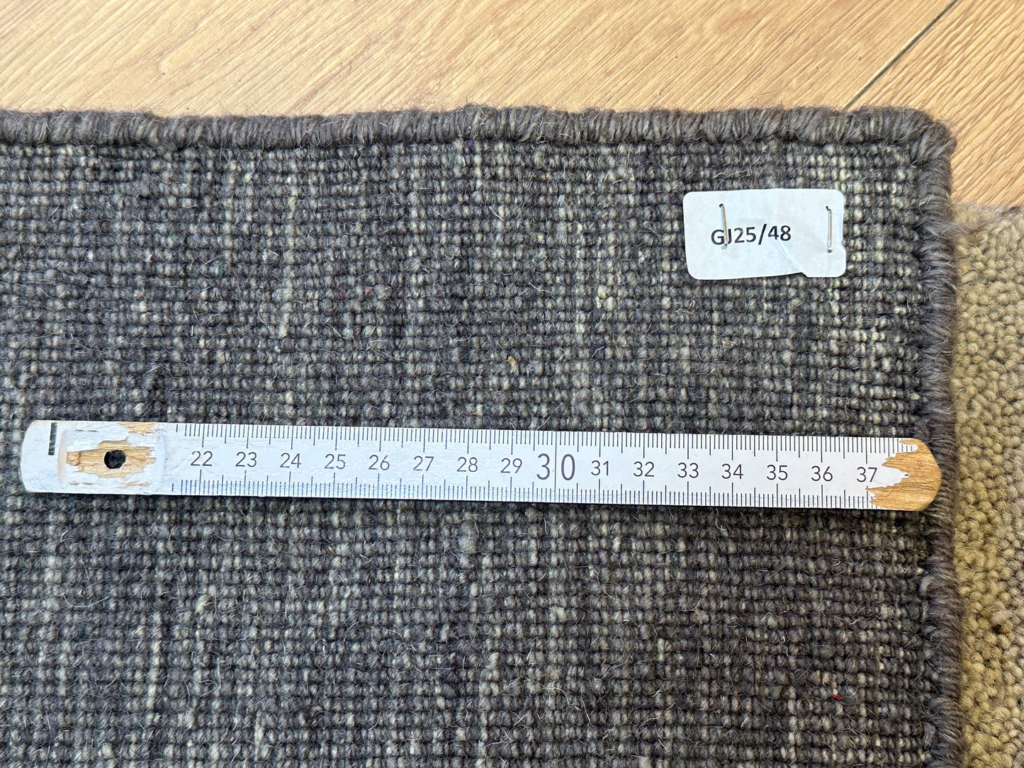 Gabbeh Teppich Schurwolle mit modernem Streifen Blockdesign