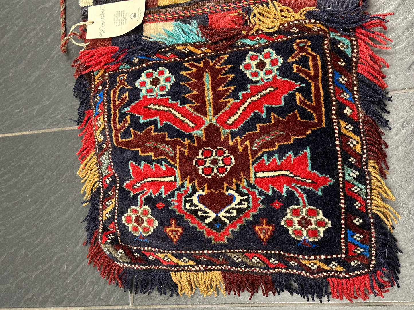 Orientteppich handgeknüpft Gaschgai Salztasche Wolle 100 × 45 cm