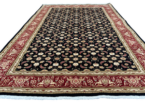 Orientteppich handgeknüpft Täbriz Mahi mit Seide 168 × 122 cm