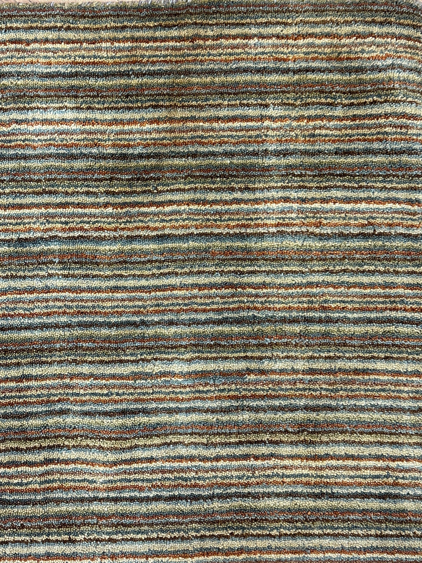 Gabbeh Teppich Schurwolle mit Streifenmuster in Naturfarben