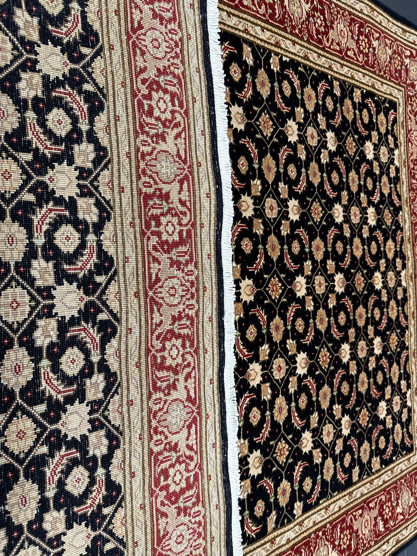 Orientteppich handgeknüpft Täbriz Mahi mit Seide 168 × 122 cm