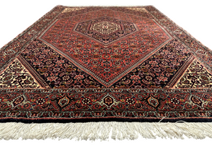 Orientteppich handgeknüpft Bidjar Medaillon Wolle 168 × 110 cm