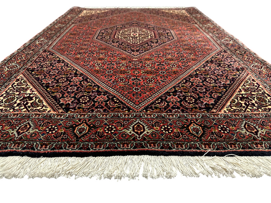 Orientteppich handgeknüpft Bidjar Medaillon Wolle 168 × 110 cm