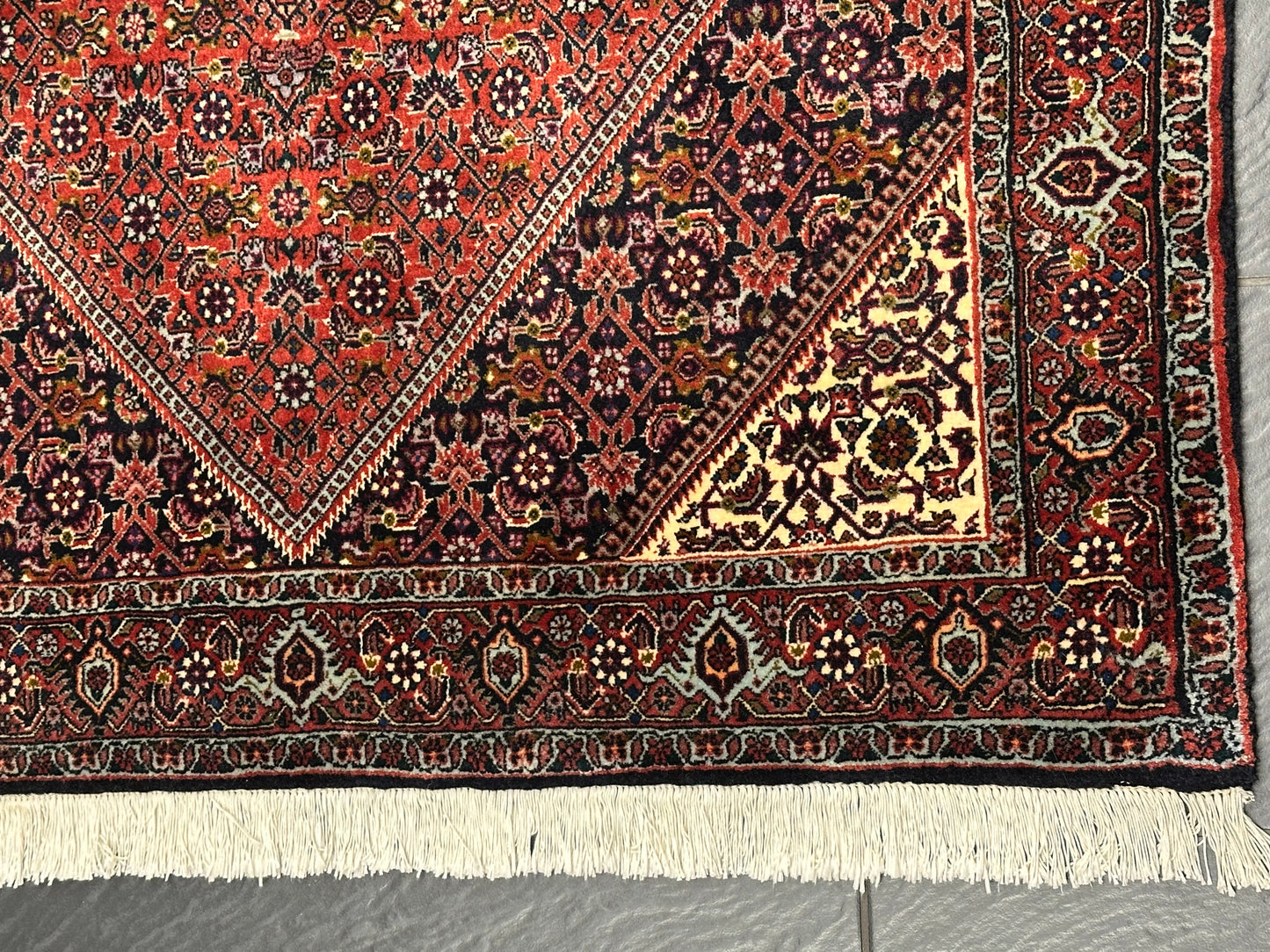 Orientteppich handgeknüpft Bidjar Medaillon Wolle 168 × 110 cm