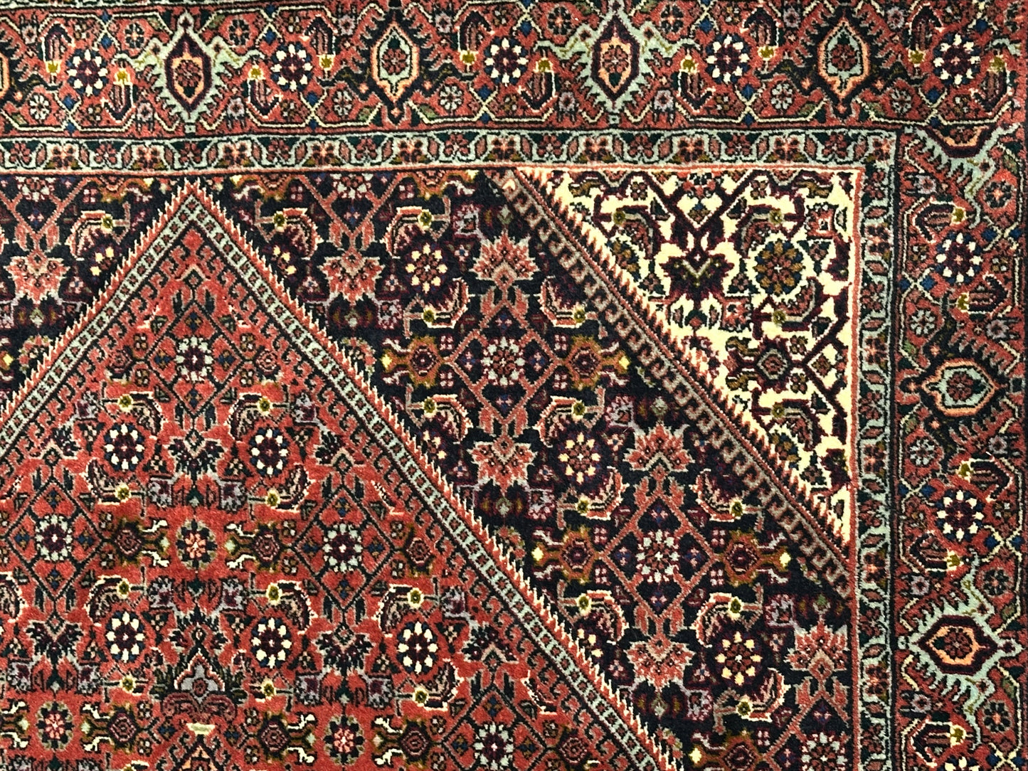 Orientteppich handgeknüpft Bidjar Medaillon Wolle 168 × 110 cm