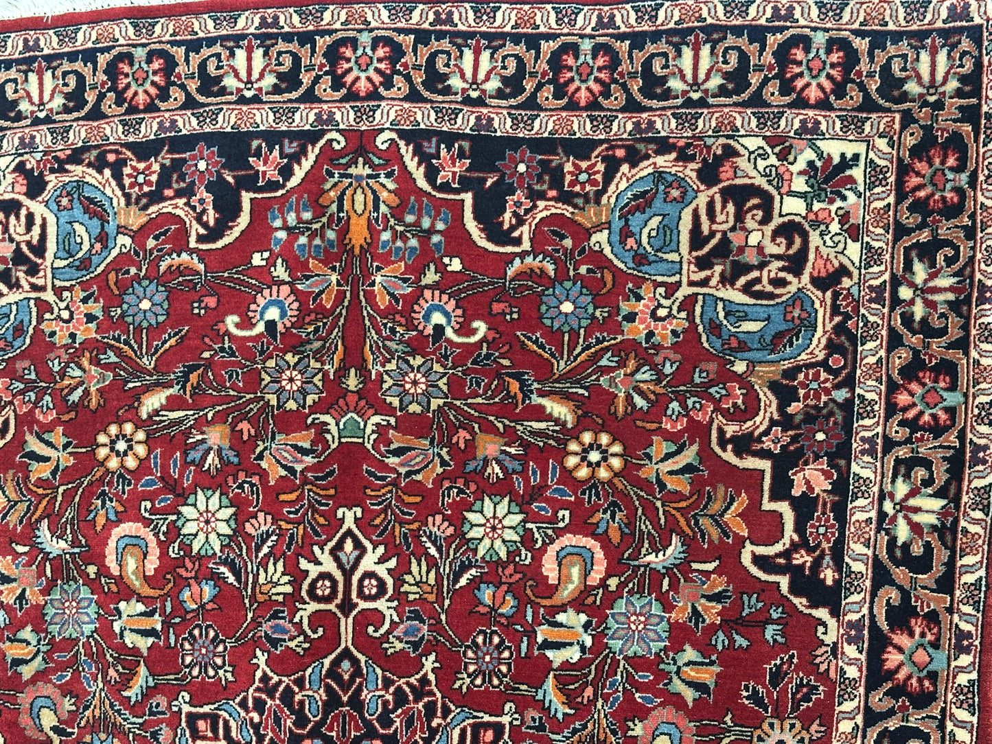 Orientteppich handgeknüpft Bidjar Medaillon Wolle 154 × 107 cm