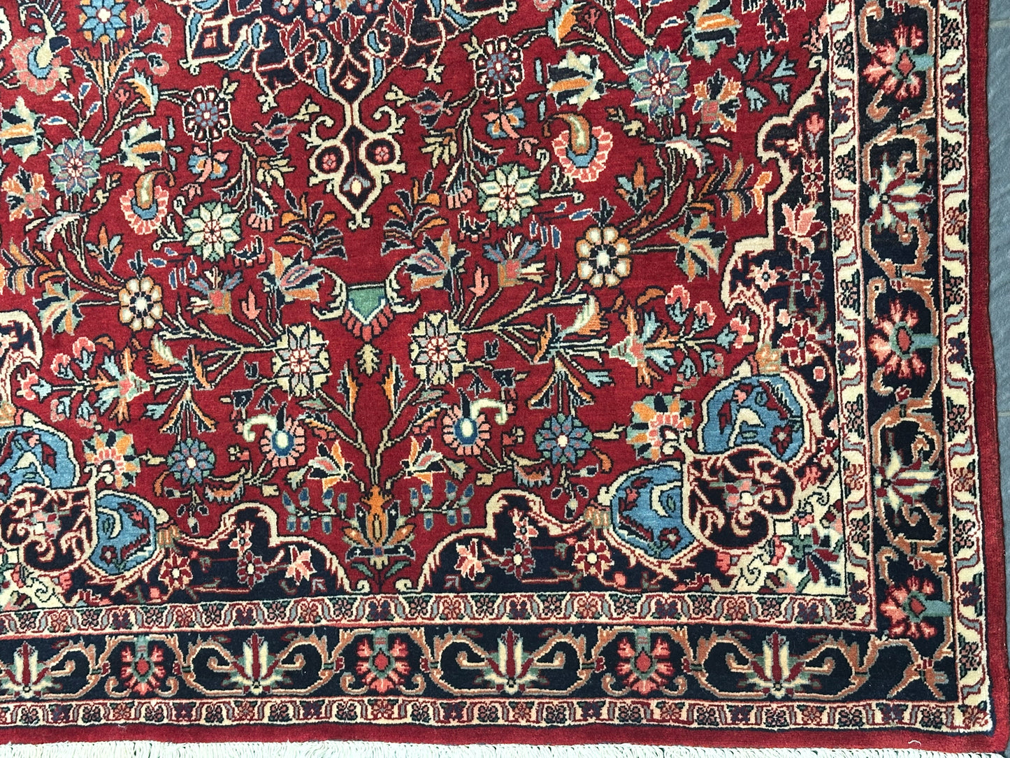Orientteppich handgeknüpft Bidjar Medaillon Wolle 154 × 107 cm
