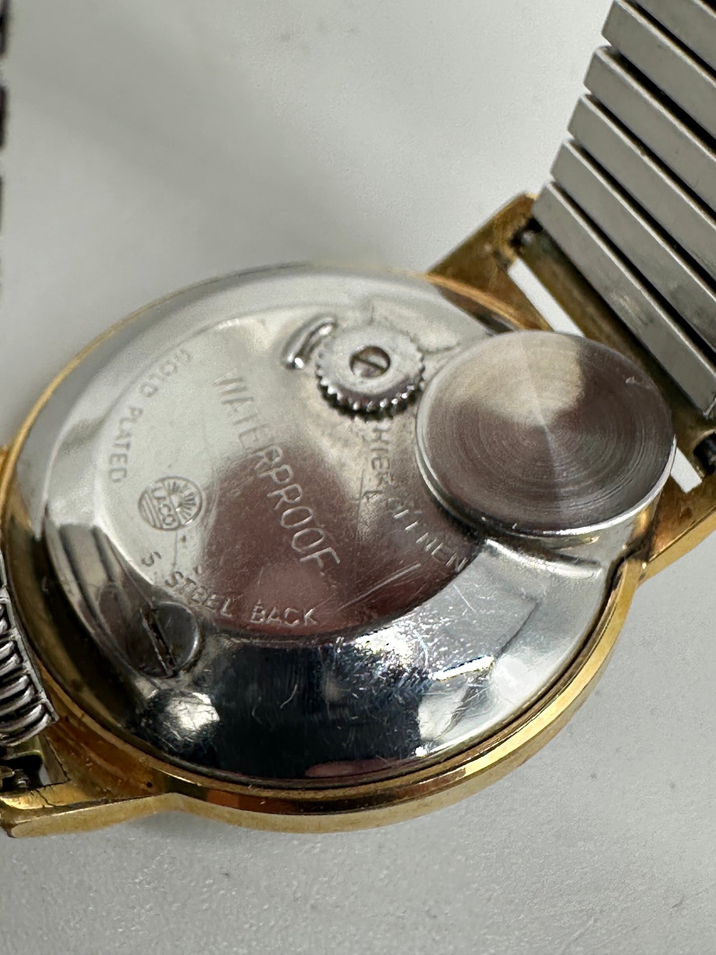 Laco Herren Uhr Goldfarben Stretchband Klassisch Elegant