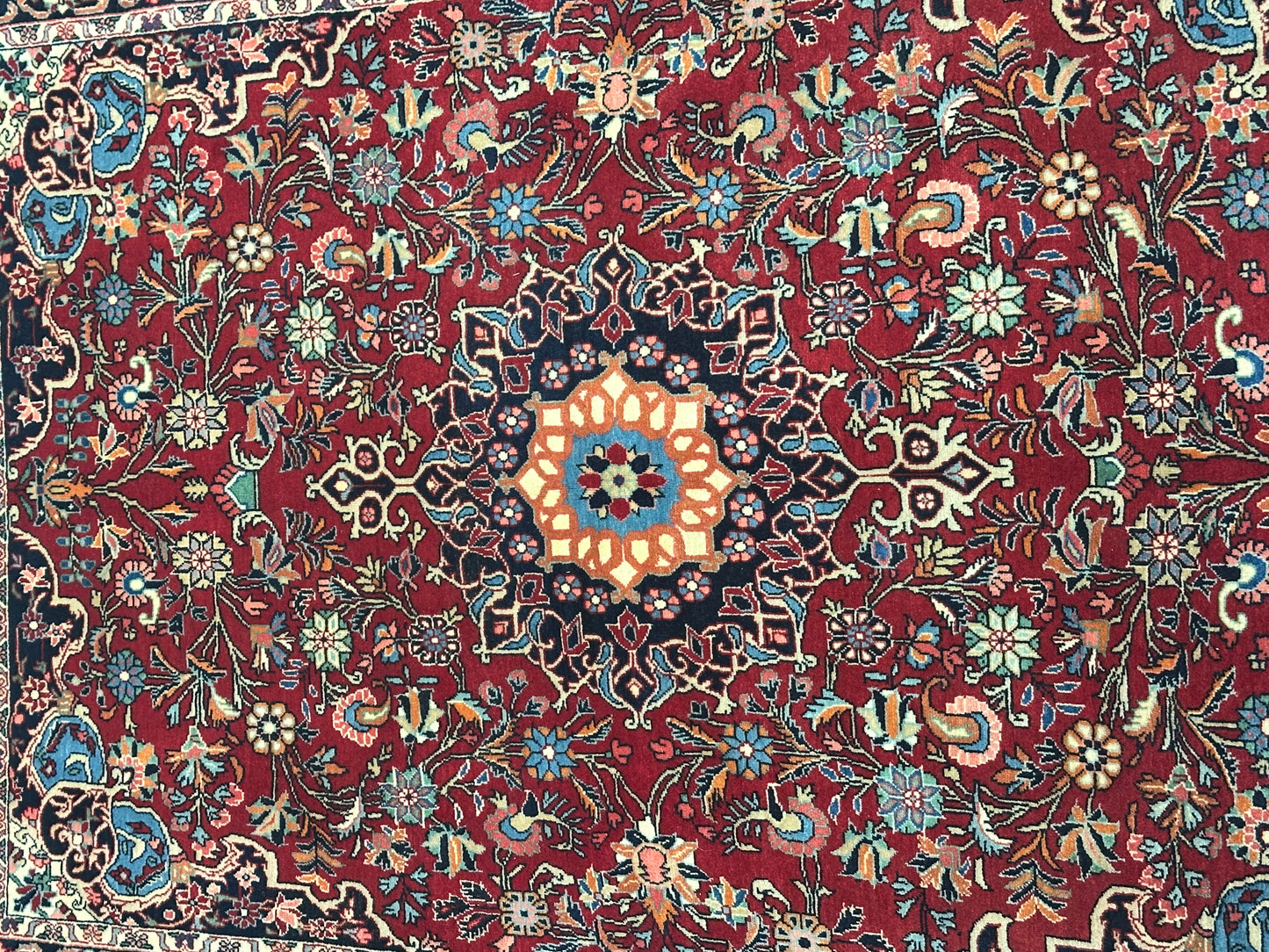 Orientteppich handgeknüpft Bidjar Medaillon Wolle 154 × 107 cm