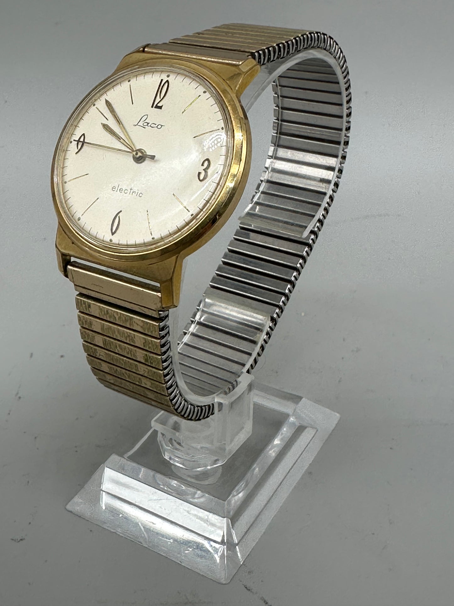 Laco Herren Uhr Goldfarben Stretchband Klassisch Elegant