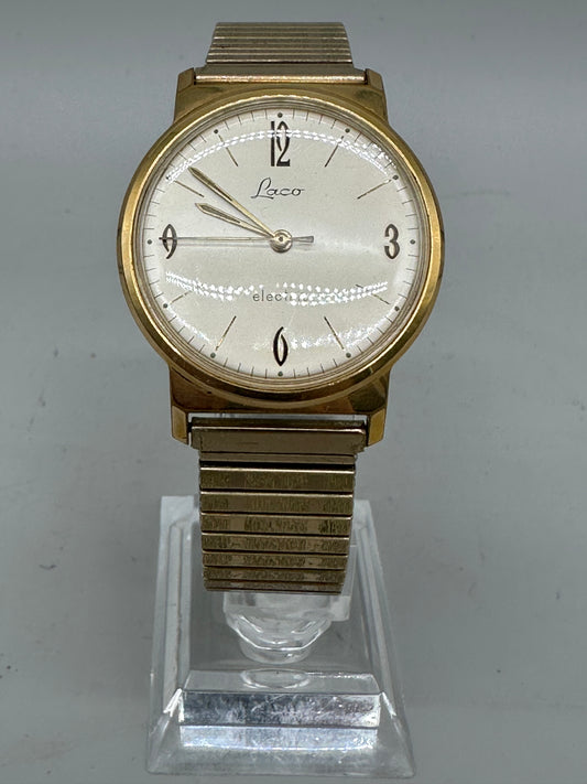 Laco Herren Uhr Goldfarben Stretchband Klassisch Elegant