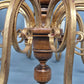 Kronleuchter Holz Metall Gold Florentiner Stil 8 flammig Deckenlampe Antik