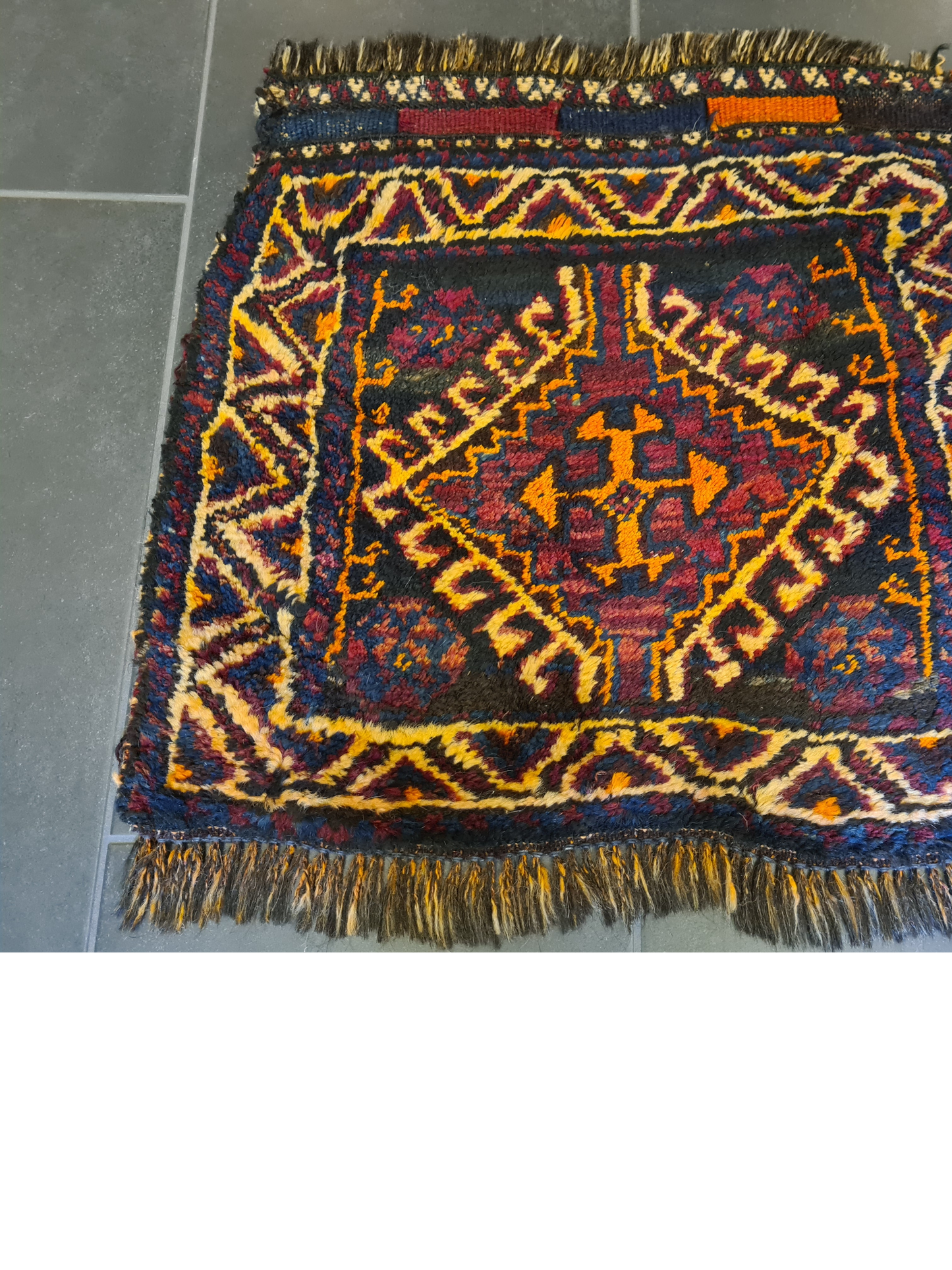 Handgeknüpfter Shiraz Orientteppich Persisches Erbe Pflanzenfarben 53X59cm