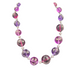 Perlenkette in Violett mit Silbernen Akzenten